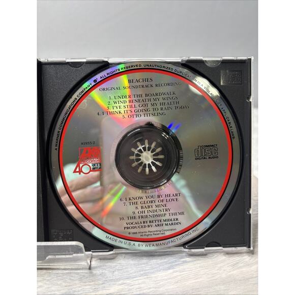 Beaches (Original Soundtrack) by Bette Midler (CD, 1990) - Picture 4 of 5